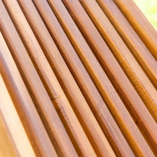 Holzliegestuhl 2er aus Akazie klappbar mit Tisch – Bild 4