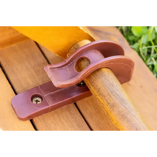 Holzliegestuhl 2er aus Akazie klappbar mit Tisch – Bild 6